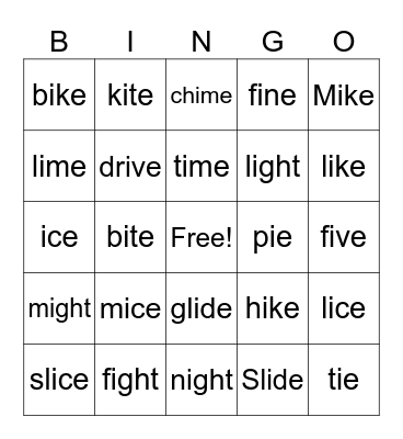 Bingo- Long i Bingo Card