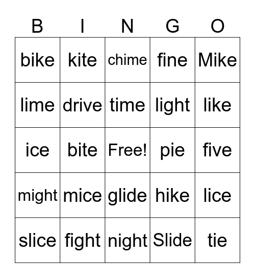Bingo- Long i Bingo Card