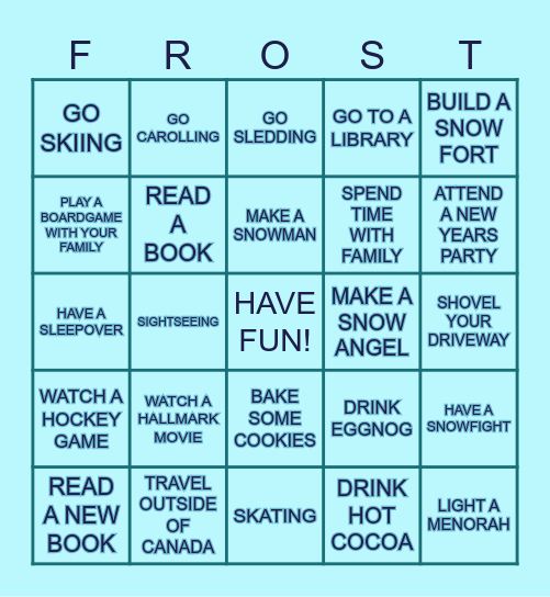 WINTER BREAK BINGO Card