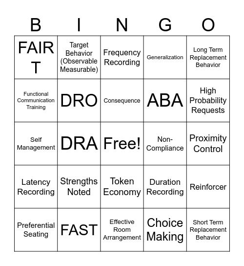 EDS 635 Bingo Card