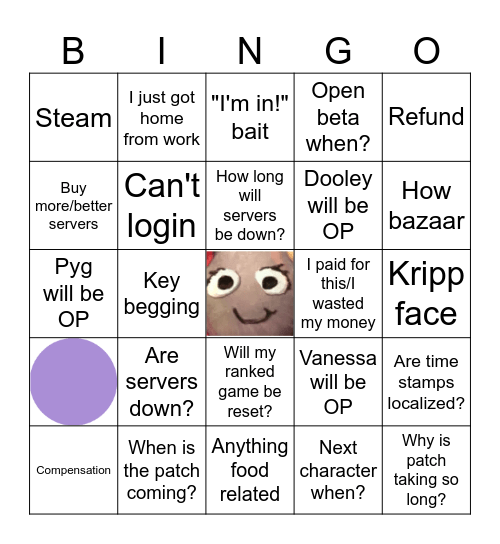 Bazaar Discord Maker Bingo Card