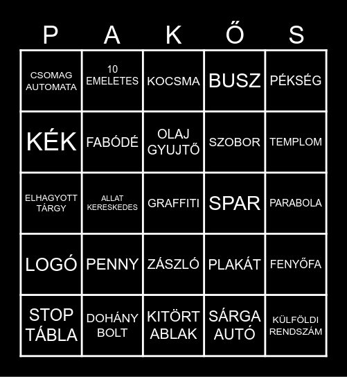 BINGOU Bingo Card