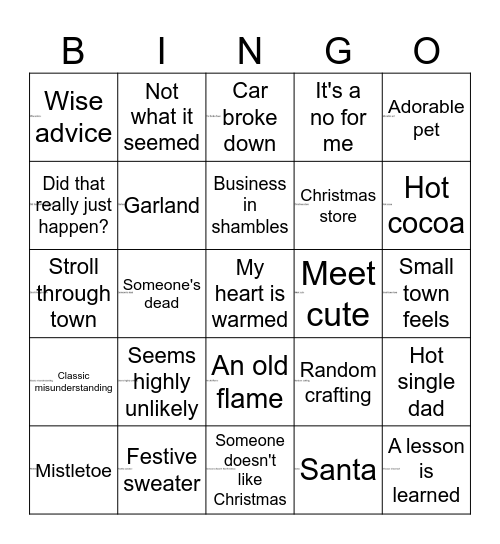 Hallmark Bingo Card