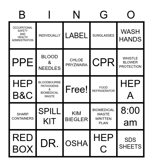 2024 Knowledge Check Bingo Card