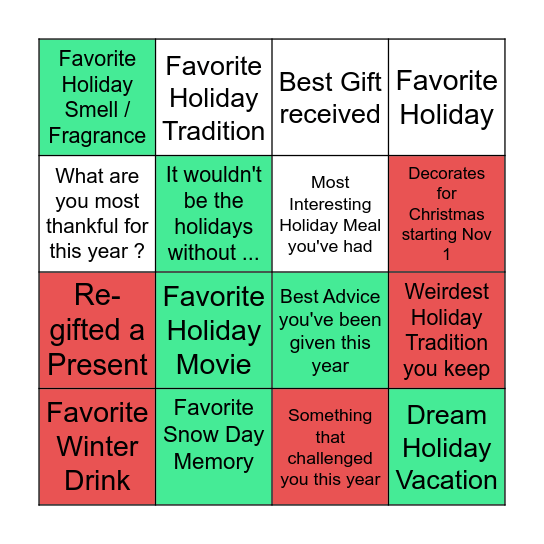 Netrix Holiday Event 2024 Bingo Card