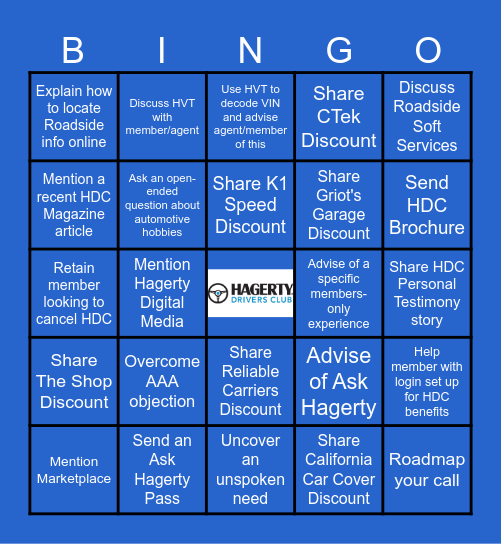 Hagerty Bingo 12.3.2024 Bingo Card