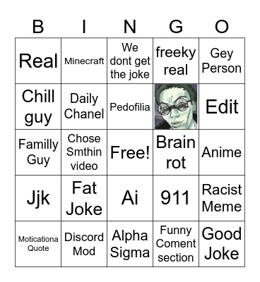 The Peak bingo Card