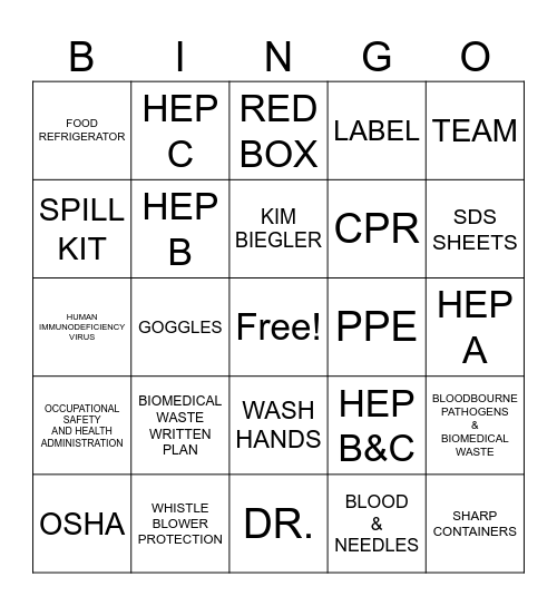 2024 KNOWLEDGE CHECK BINGO Card