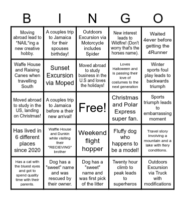 Team Bonding Q4 Bingo Card