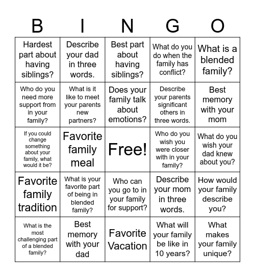 Therapy Bingo !! :-) Bingo Card