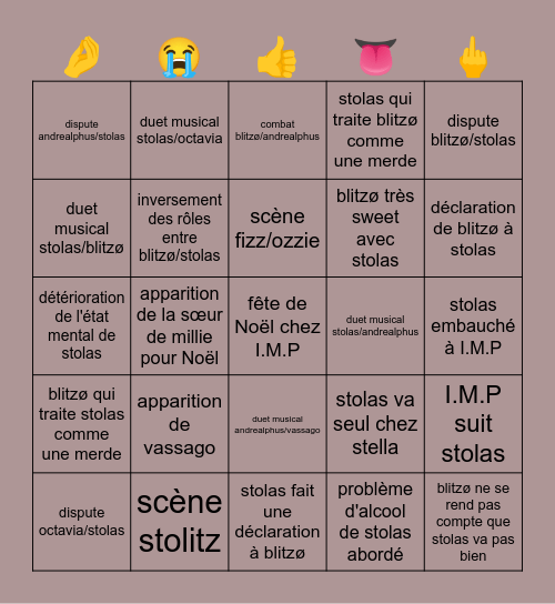 Sinsmas bingo !!!! Bingo Card