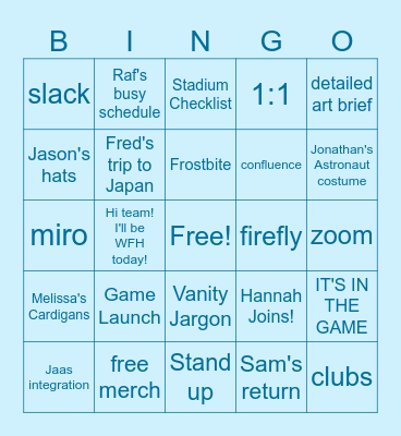 FC Live Vanity Bingo! Bingo Card