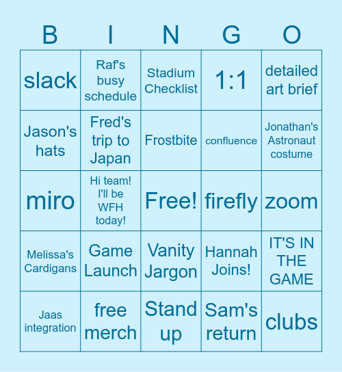 FC Live Vanity Bingo! Bingo Card