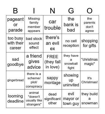 Chrimbus Bingo 2024 Bingo Card