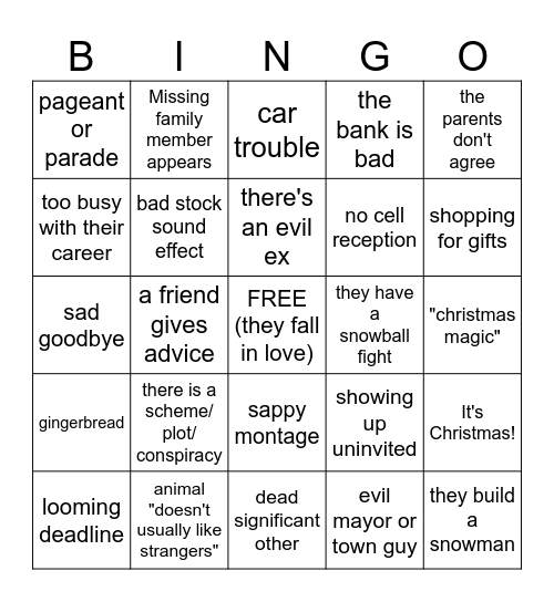 Chrimbus Bingo 2024 Bingo Card