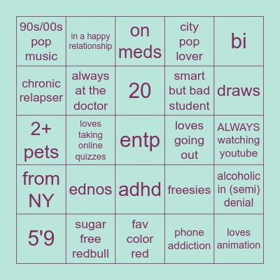 sweet baby rei's bingo Card