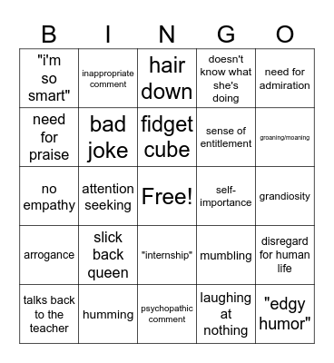 You Already Know Bingo Card
