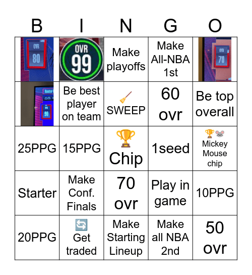 NBA Bingo Card