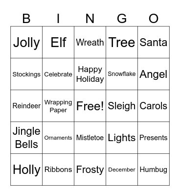 Christmas Bingo Card
