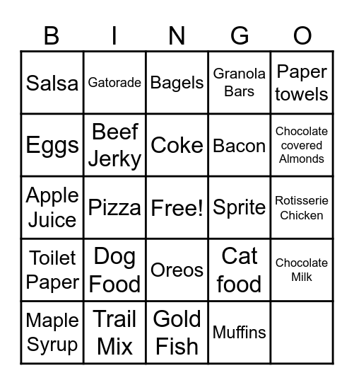 Costco Service Bingo Card