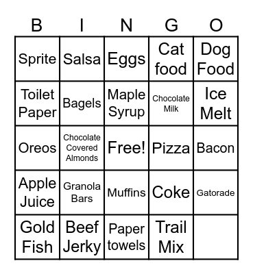 Costco Service Bingo Card
