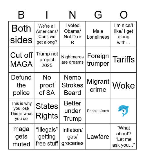 cut off maga bingo Card