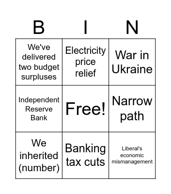BINGO Card