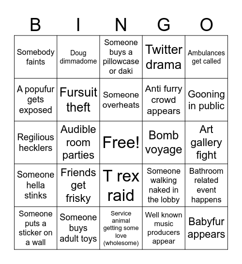 Con Bingo Card