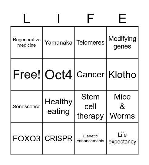 GENE-IUS BINGO Card