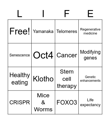 GENE-IUS BINGO Card