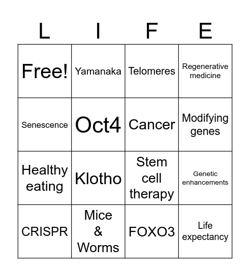 GENE-IUS BINGO Card