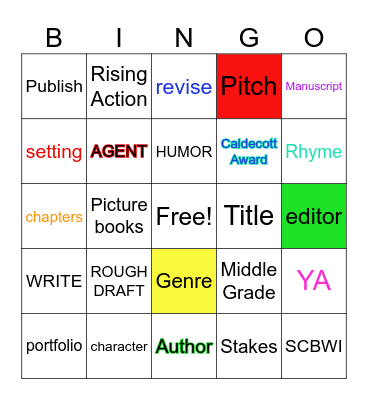Kid Lit Bingo Card