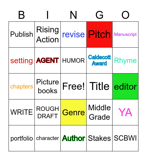 Kid Lit Bingo Card