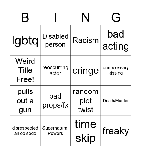 Tommorow's Teaching Bingo Card