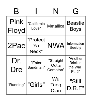 BINGO with The Music King! Bingo Card