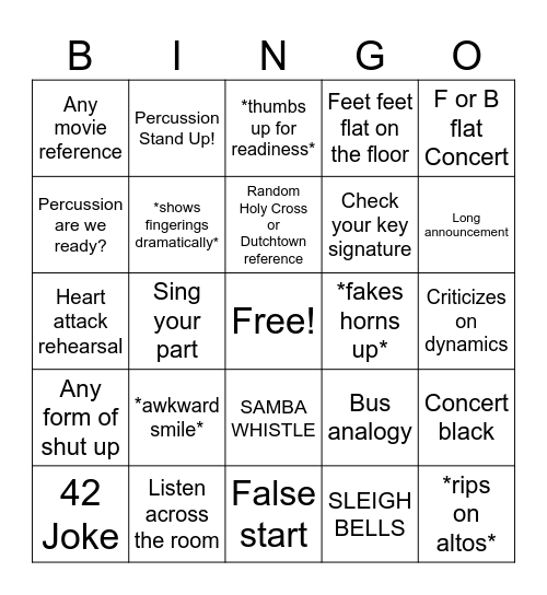 Mayfield Bingo Card