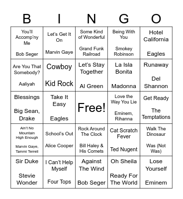 Made in Michigan Bingo Card