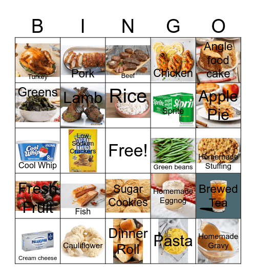 Holiday Nice List Bingo Card
