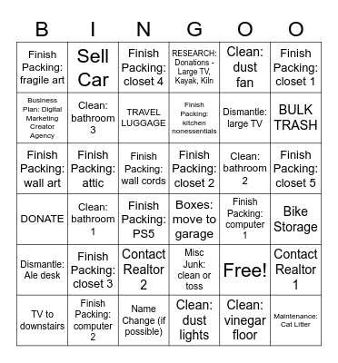 BINGO 2 GTFO Bingo Card