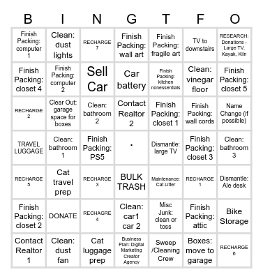 Bingo 2 GTFO Bingo Card