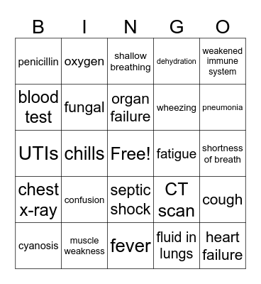 MHS- Pneumonia '24 Bingo Card