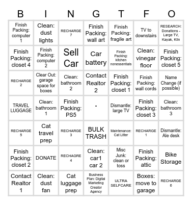 Bingo 2 GTFO Bingo Card