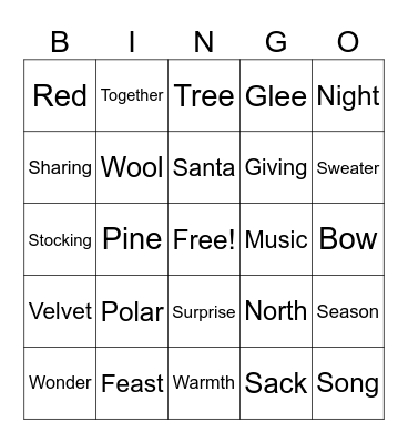 Christmas BINGO Card