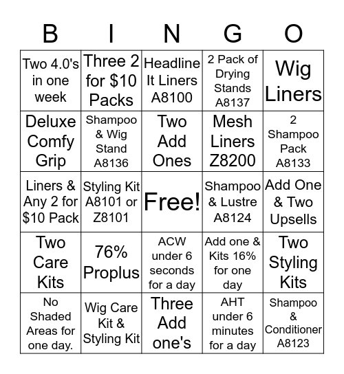 BINGO!!!!!! Bingo Card
