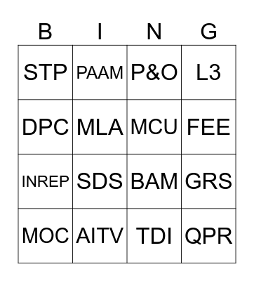 LISA  Science Team Bingo Card