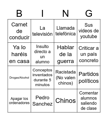 Algebra Lineal Bingo Card