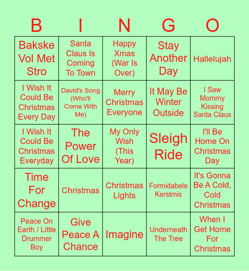 Bingo all the way! Bingo Card