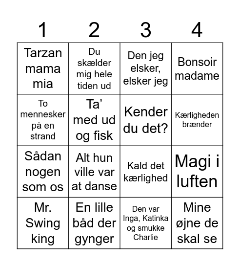 JuleBanko Bingo Card