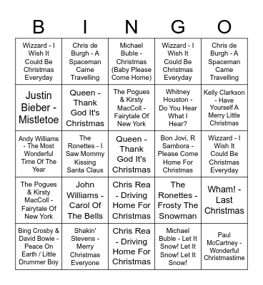 ♥🎄 Bingo Card