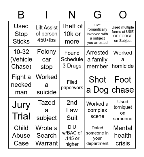 LEO Bingo #2 Bingo Card